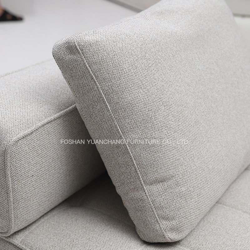 Yuanchang designs home furniture living room sofa sets luxury removable lazy single sofa with throw pillow