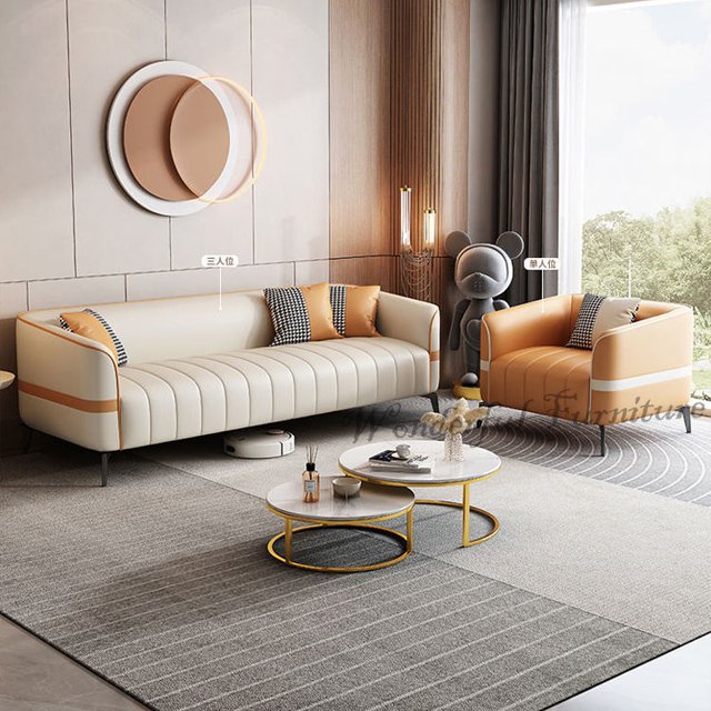 Custom High Quality Real Leather Sofa Set Living Room Furniture Leather Couch Set U-shaped Sofa