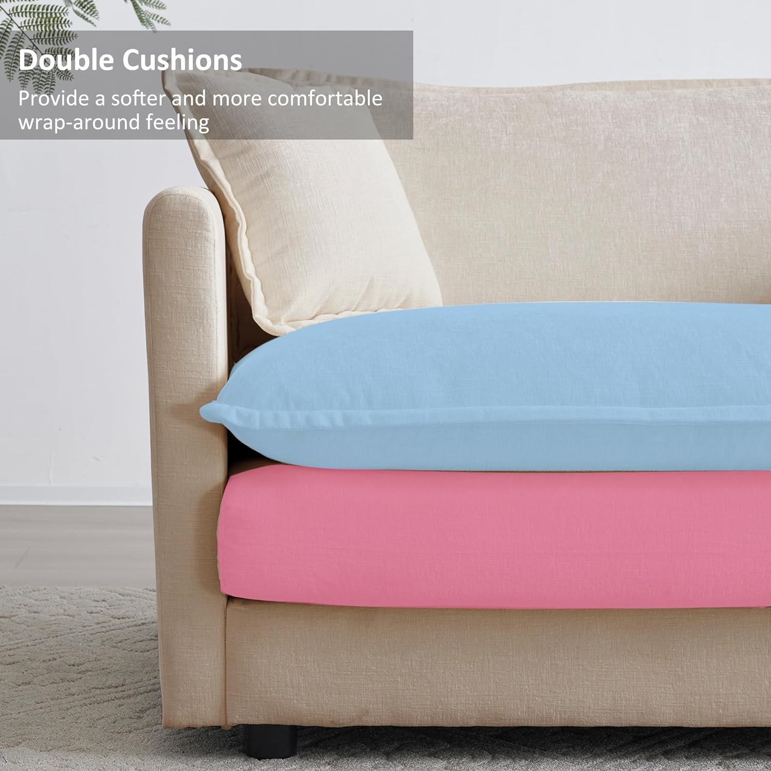 Sans Microfiber Fabric Modular Sofa L Shaped Deep Seat Sectional Sofa Cloud Couch With Ottoman