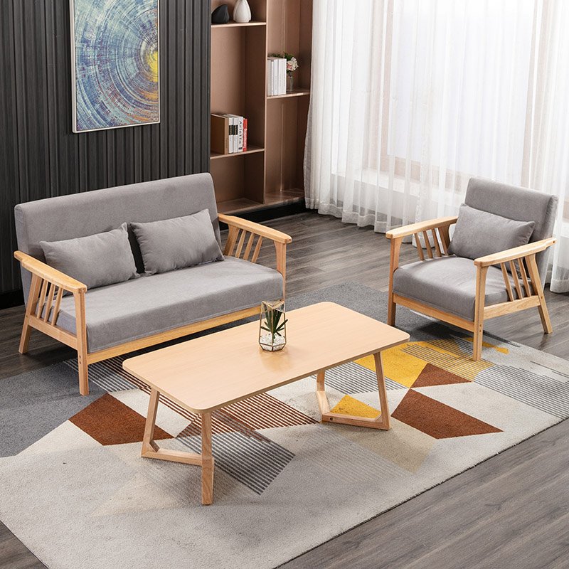 Hot sale solid wood armchair living room sofa chair leisure restaurant cafe chair and table set