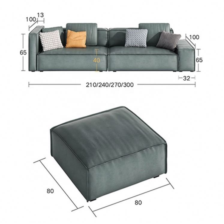 Modern Fiber Leather Living Room Sofas sets Customized Living Room Furniture Sofa