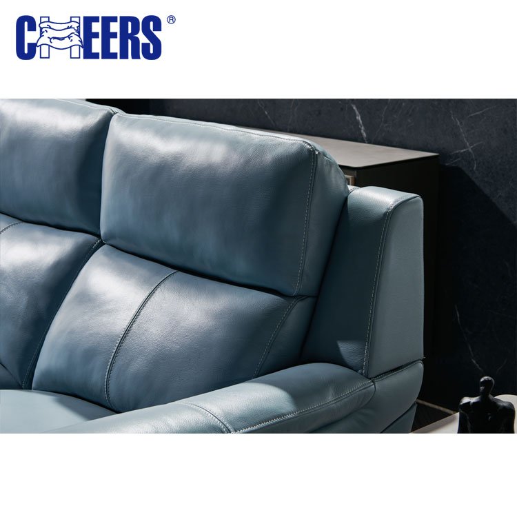 MANWAH CHEERS Electric 3 2 1 Seat Genuine leather Reclining Living Room Sofa Set with USB for Living Room