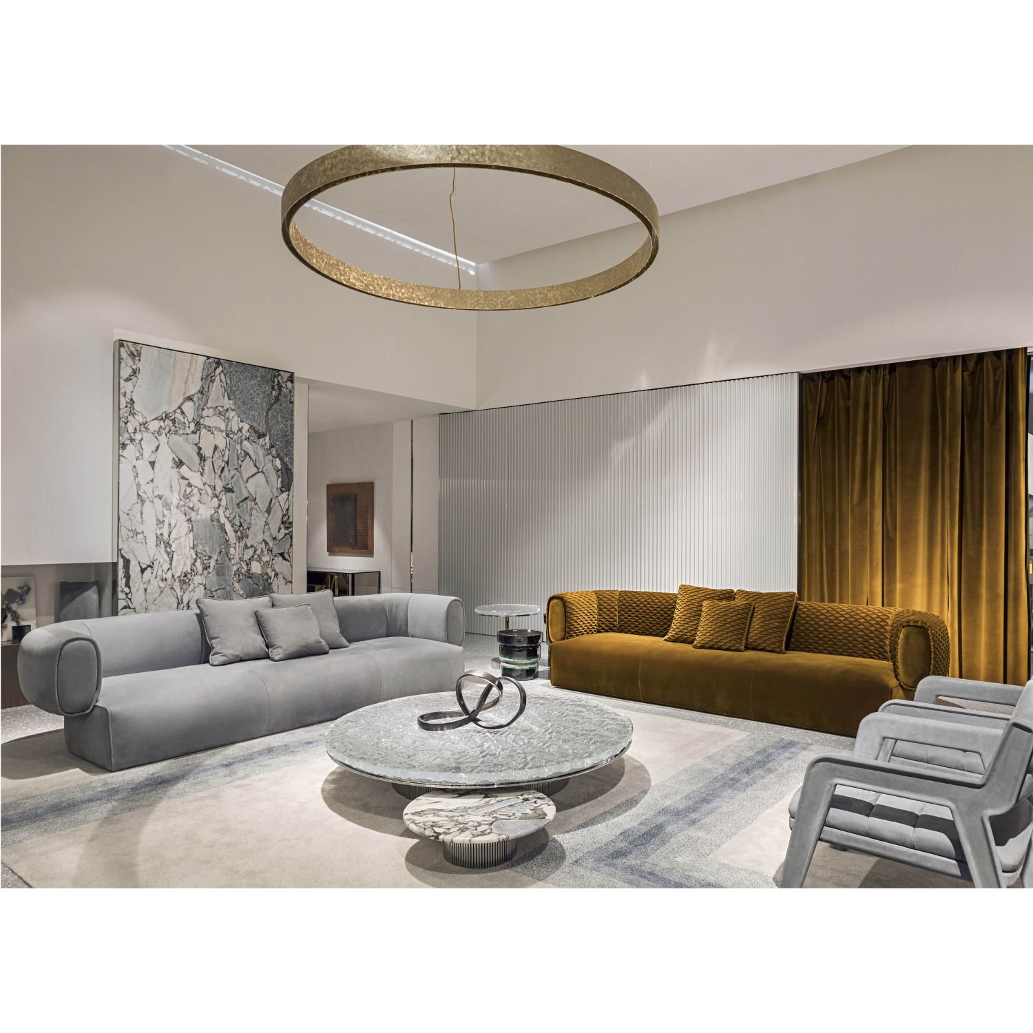 High Quality Italian Style Living Room Solid Wood Sofa Luxury Design Interior Design Multi Choice Living Room Sofas