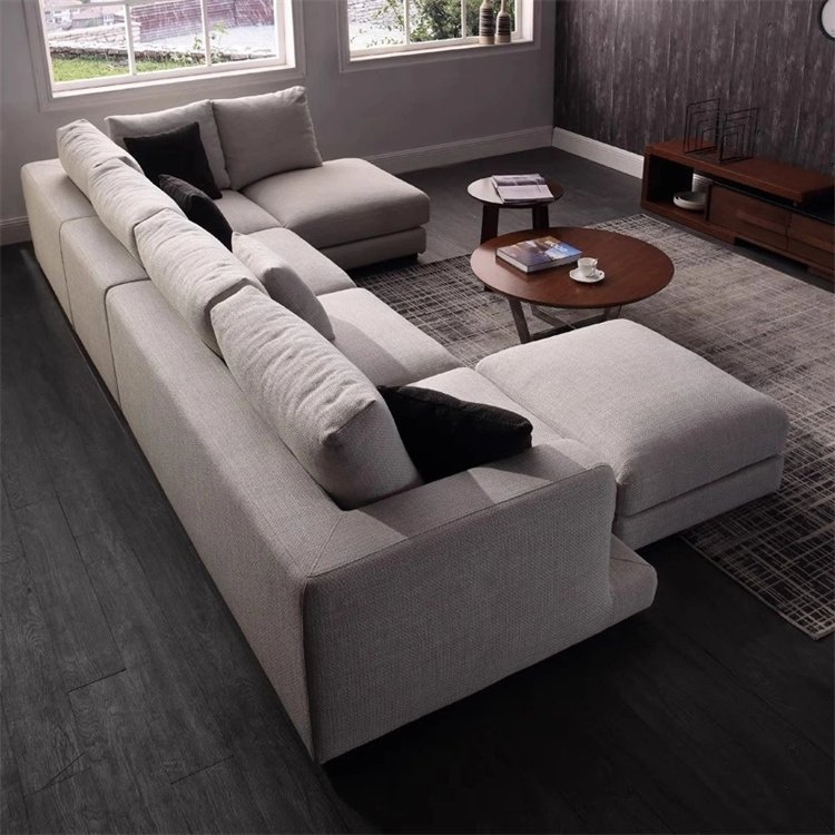 Industrial Styled Modern Convertible Sofaset Comfortable Fabric Living Room Furniture for Home Outdoor Villa Bathroom School Use