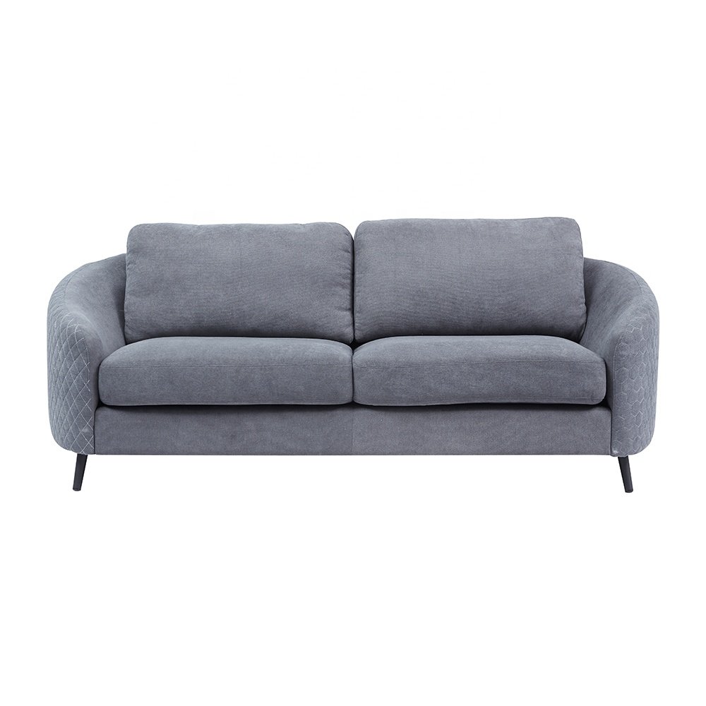 Quality Certification Cheap Soft Cushion Abrasion Resistant Anticorrosive Gray Living Room Sofas
