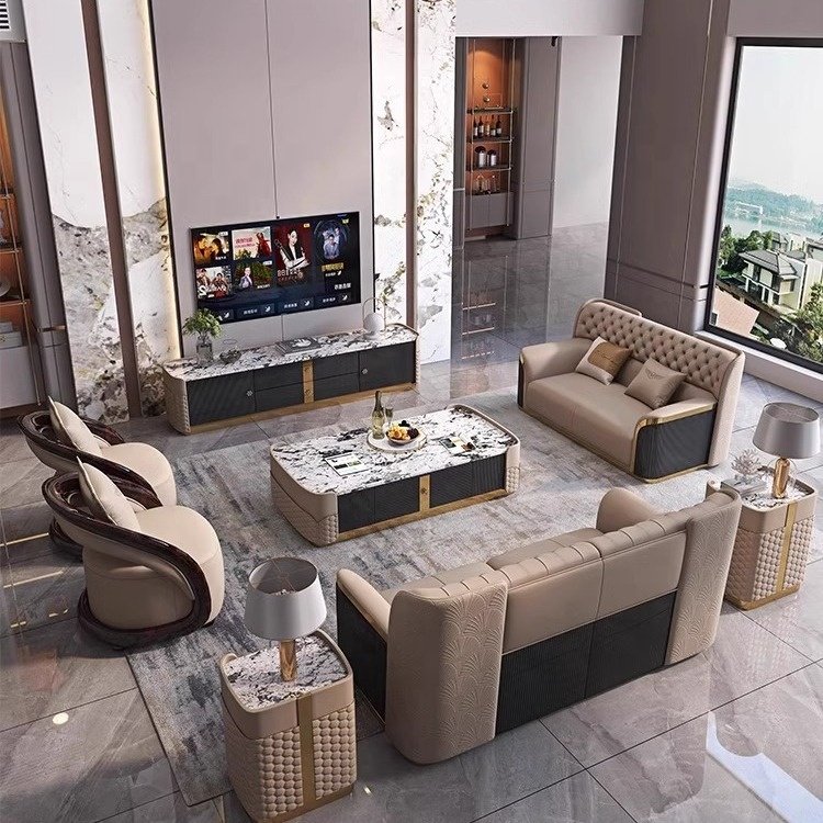 Sophisticated Technology living room sofas formal living room tuffed leather modern sofa modular sofa for living room