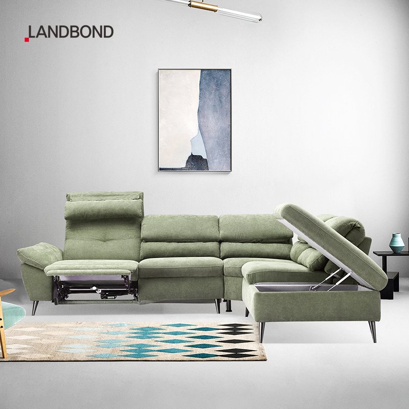 LANDBOND modern electric high back sofa sectional recliner foldable Interior furniture living room sofa Set Couches