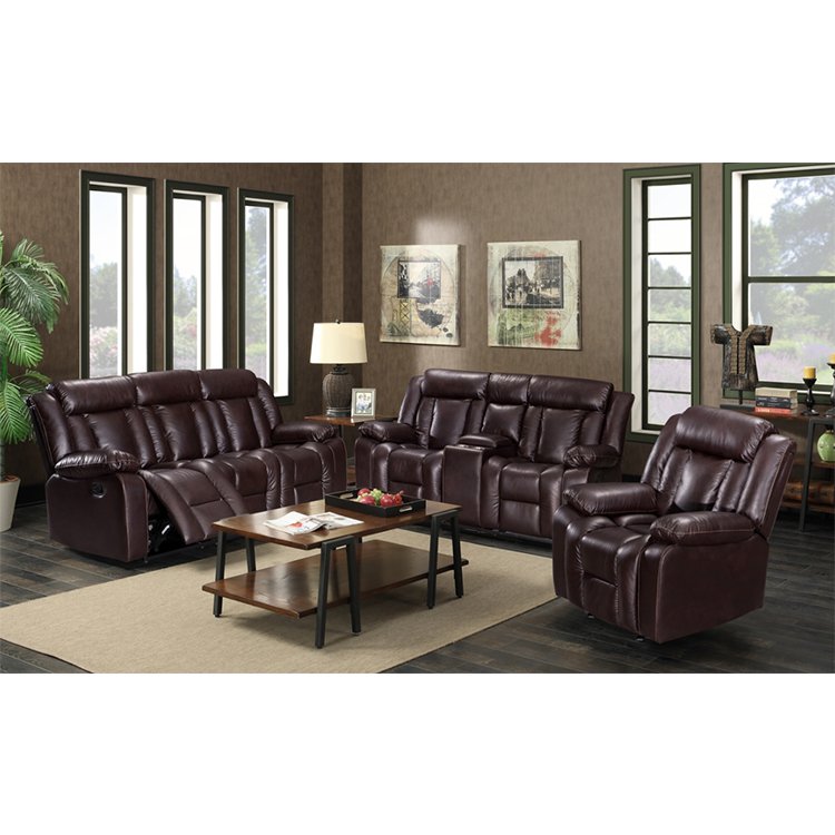 China Hot Sale 7 Seater Set L Shaped Power Sofa Leather Recliner for Living Room Hotel