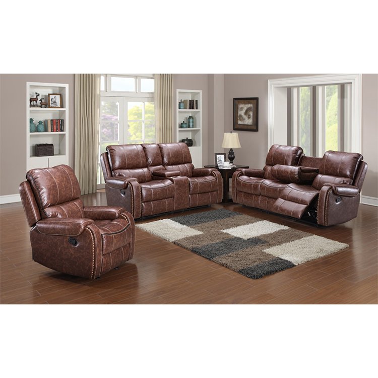 China Hot Sale 7 Seater Set L Shaped Power Sofa Leather Recliner for Living Room Hotel