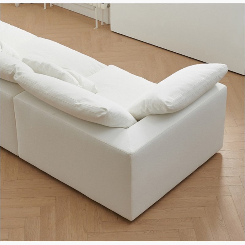 Fabric Cloud Sofa Living Room Cream Style Down Cotton Linen Furniture Sofa Set Modern Sectional Sofa SHUFEINA