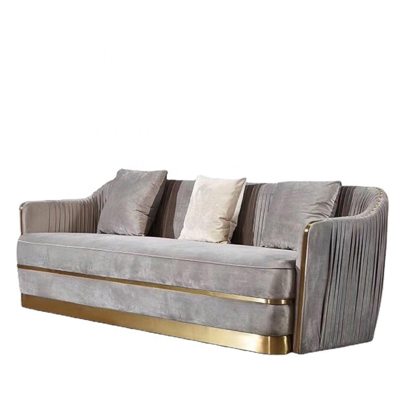 Luxury modern velvet couch living room sofa
