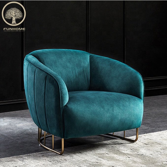 Best Seller Modern Luxury Villa Fabric 2 Seater Living Room Sofa With Metal Feet Home Furniture Sofa Set