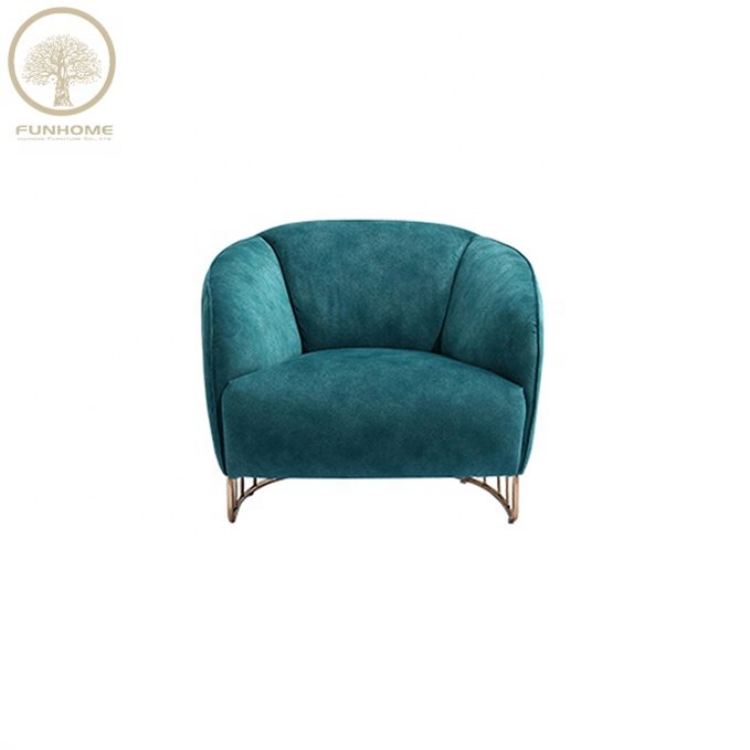 Best Seller Modern Luxury Villa Fabric 2 Seater Living Room Sofa With Metal Feet Home Furniture Sofa Set