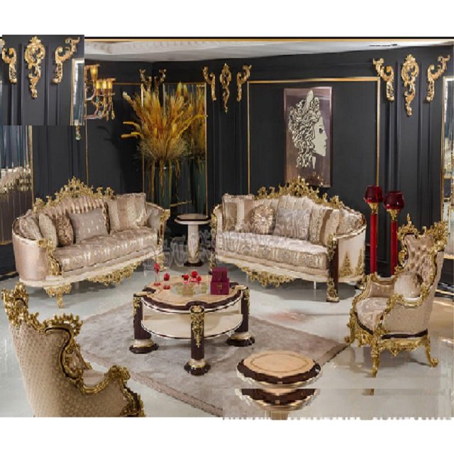 American Style Designer Carved 8 Seater Living Lounge Sofa Set 8 Seater Luxury Heavy Carved Sofa Set Royal Living Room Sofa Set