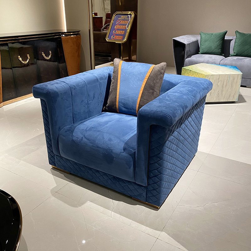 MO LAN Light luxury postmodern villa 123 people combination living room Italian leather art solid wood sofa