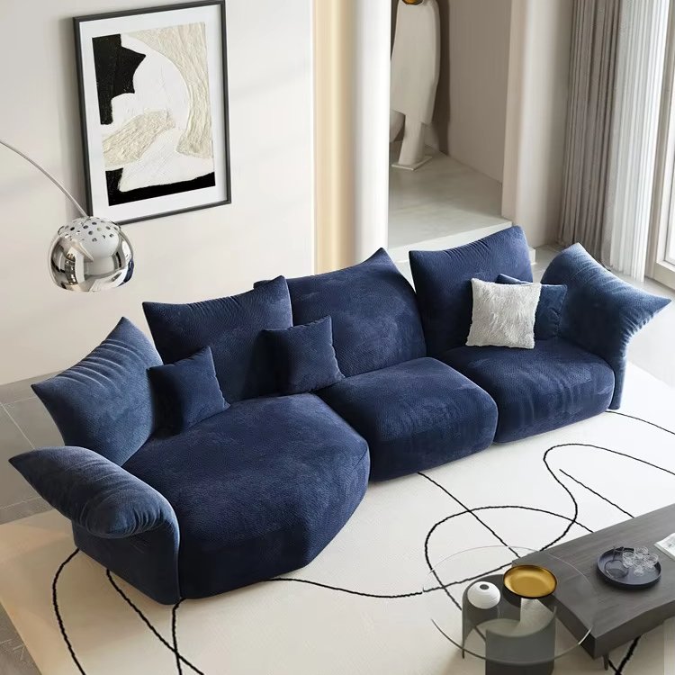 Petal Italian Minimalist Creative Fabric Size Villa Chenille Fabric Shaped Sofa