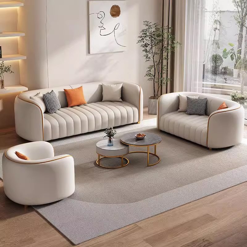 Luxury Sofas Living Room Furniture Sets Home Popular Leather Living Room Sofa Set