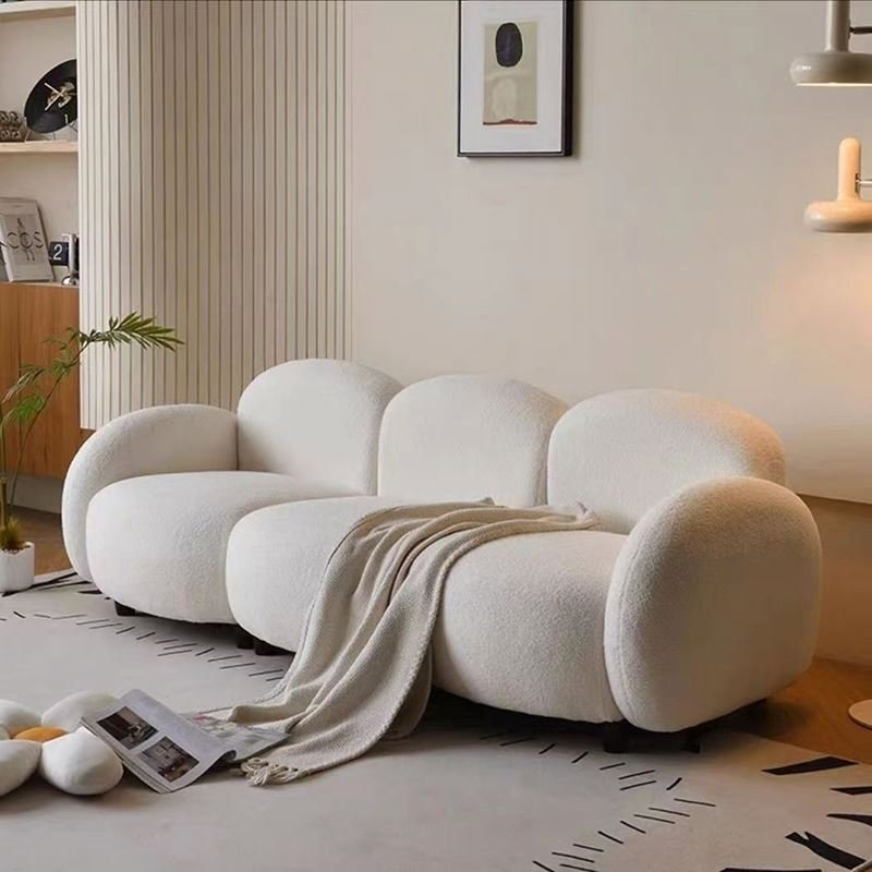 Home Furniture Living Room Sofa Set Modern Lounge Set Cream Sofa