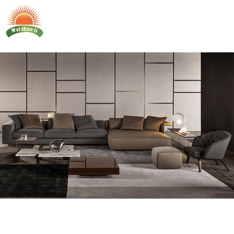 Modern Design Luxury Living Room Villa Hotel Sofa Furniture Leather Sofa Set Couch Sofa