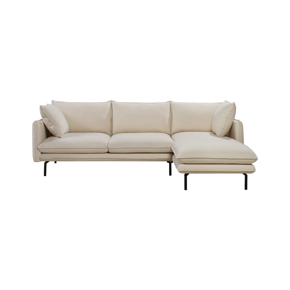 Modern Design Modular Channel Belgium Sectional Living Room Sofas Sets With Stainless Steel Frame 3 Seater Sofa White Boucle