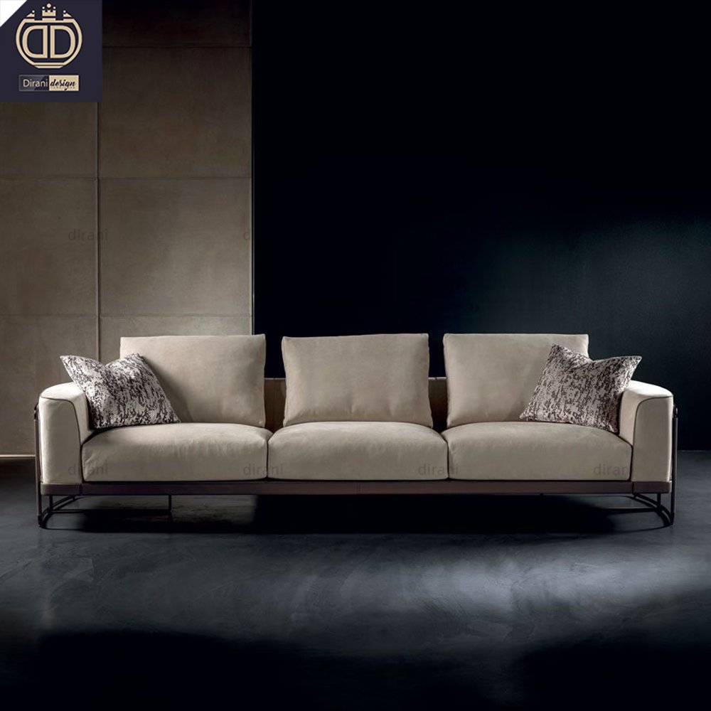 luxurious leather modern big size couch sectional L shape big sofa set living room sofa
