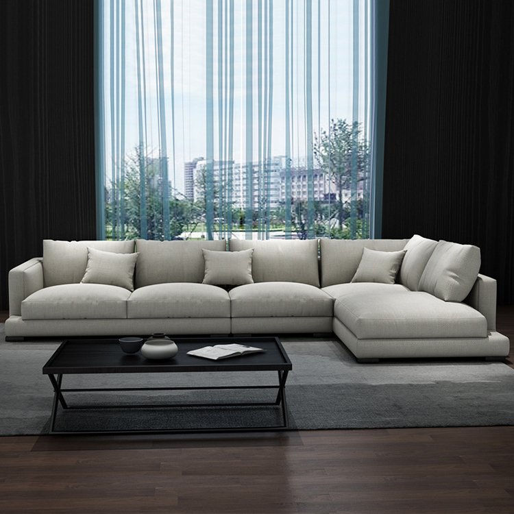 Extra large black wide corner sofa fabric corner couch 7 seater living room sofas floor couch