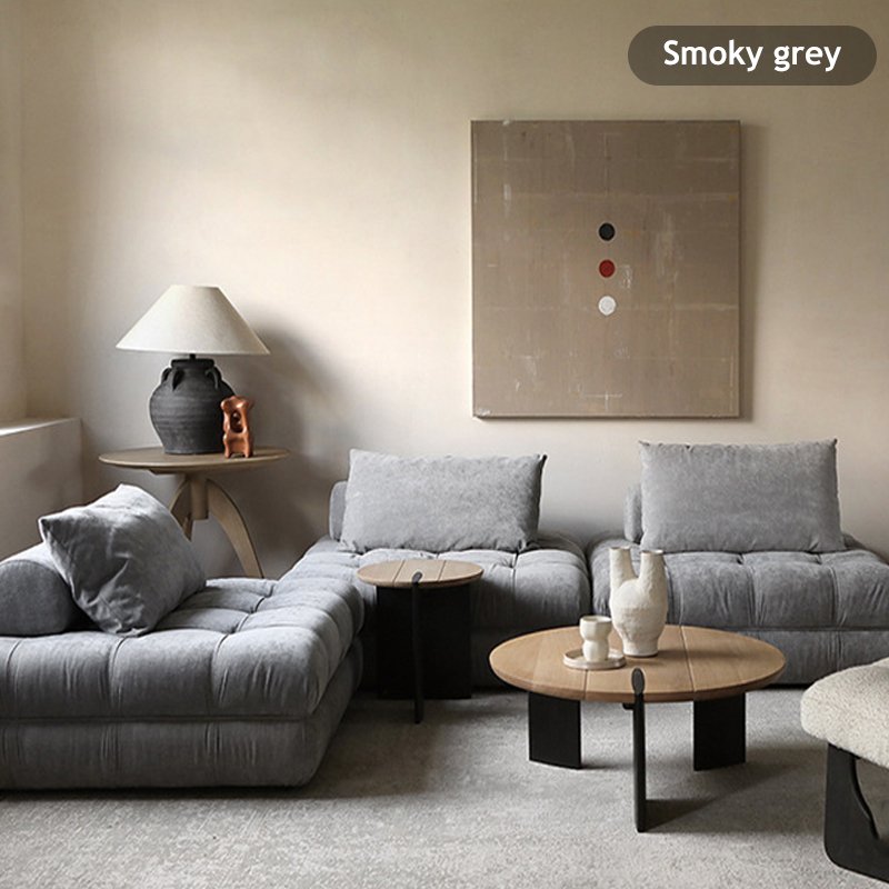 Modern french style simple block sofa for living room lamb velvet module combination soft comfortable Creative cream style sofas