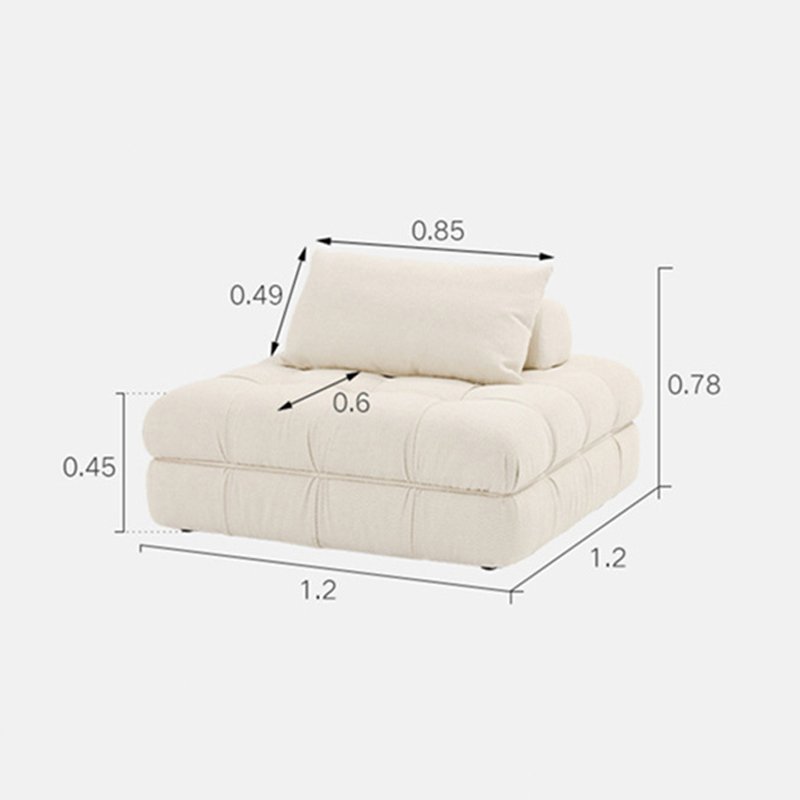 Modern french style simple block sofa for living room lamb velvet module combination soft comfortable Creative cream style sofas