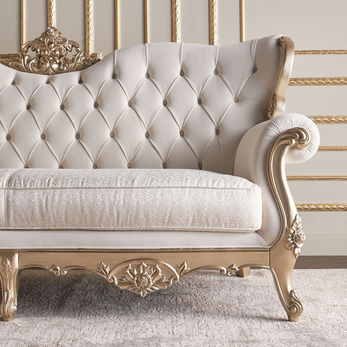 Vintage Classic Wooden Hand Carved Living Room Sofa Chair Furniture Set Artistic Teak Mahogany Wood High Quality Royal Luxury