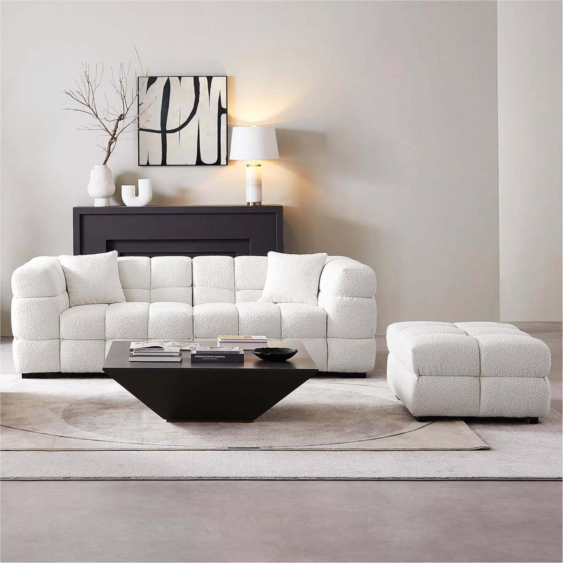 Modern Living Room Sofas Leisure Modular Sofa Boucle Fabric Couch For Home Furniture Set Luxury Velvet Sofa