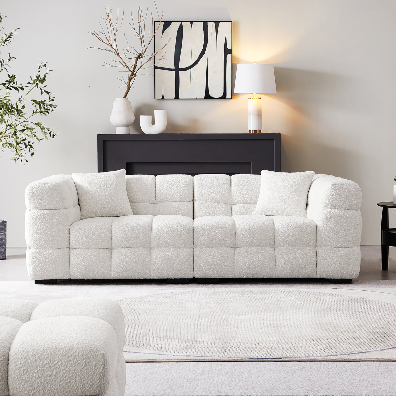 Modern Living Room Sofas Leisure Modular Sofa Boucle Fabric Couch For Home Furniture Set Luxury Velvet Sofa