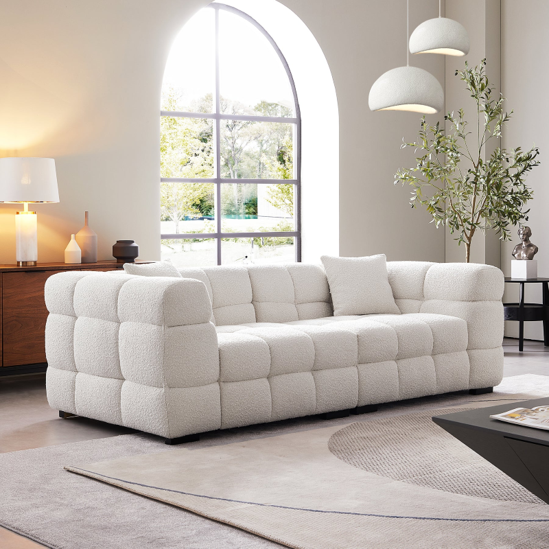 Modern Living Room Sofas Leisure Modular Sofa Boucle Fabric Couch For Home Furniture Set Luxury Velvet Sofa