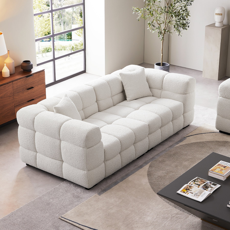 Modern Living Room Sofas Leisure Modular Sofa Boucle Fabric Couch For Home Furniture Set Luxury Velvet Sofa