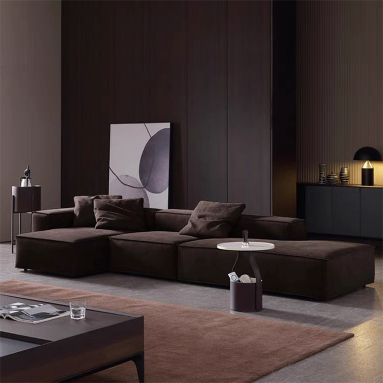 3 pieces sectional leisure couch set fabric home modern furniture corner comfortable living room sofa