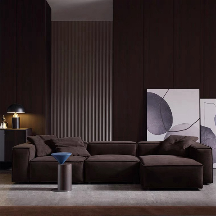 3 pieces sectional leisure couch set fabric home modern furniture corner comfortable living room sofa