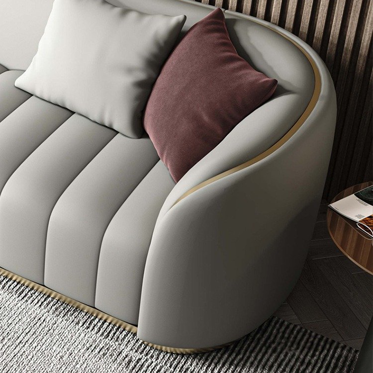 Italian minimalist sofa small apartment double three living room sofa furniture combination
