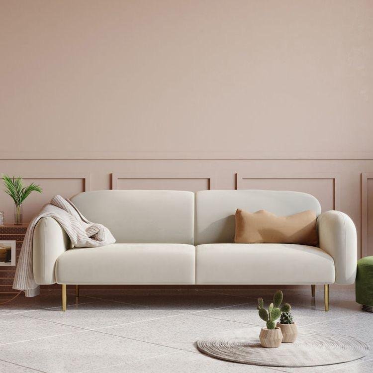 Modern Designs Green 3 Seat Home Furniture Set leather Couch Velvet Metal Sectional Living Room Sofa