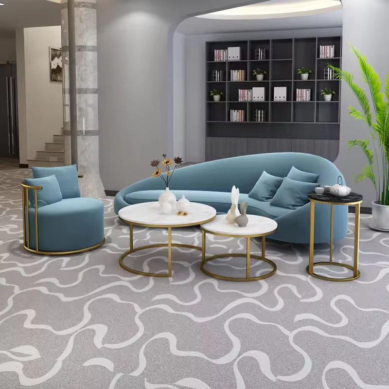More Design Cheap Price Home Furniture Set Green 3 Seat Pu leather Fabric Couch Velvet Sectional Living Room Sofa