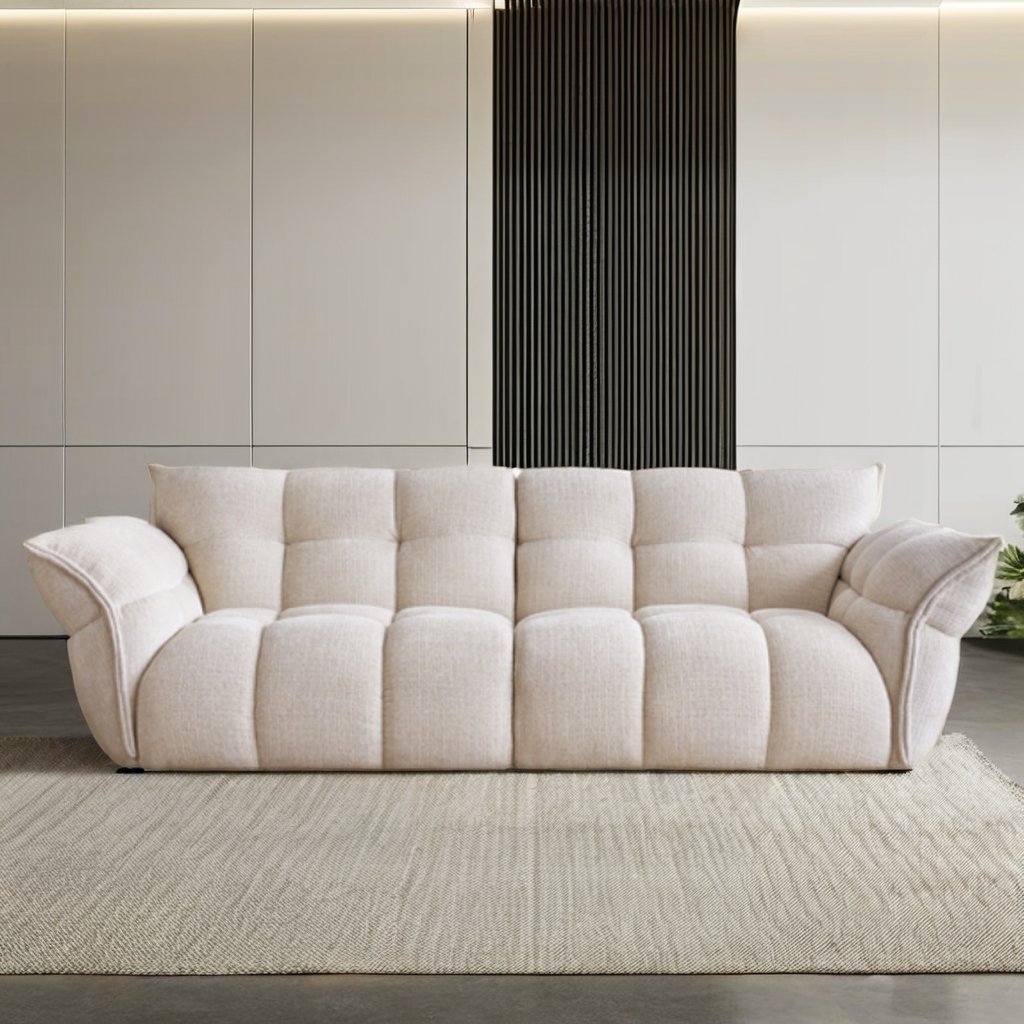 Nordic luxury modern living room furniture set waterproof fabric solid wood frame flower bud modeling module living room sofa