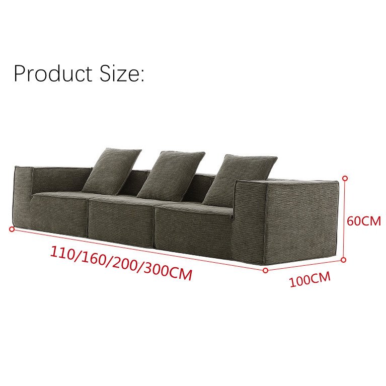 NOVA Corduroy Fabric Sectional Living Room Sofas In Box Compressed Packing Couch Sets Modular Lounge Sofa Modern Home Furniture