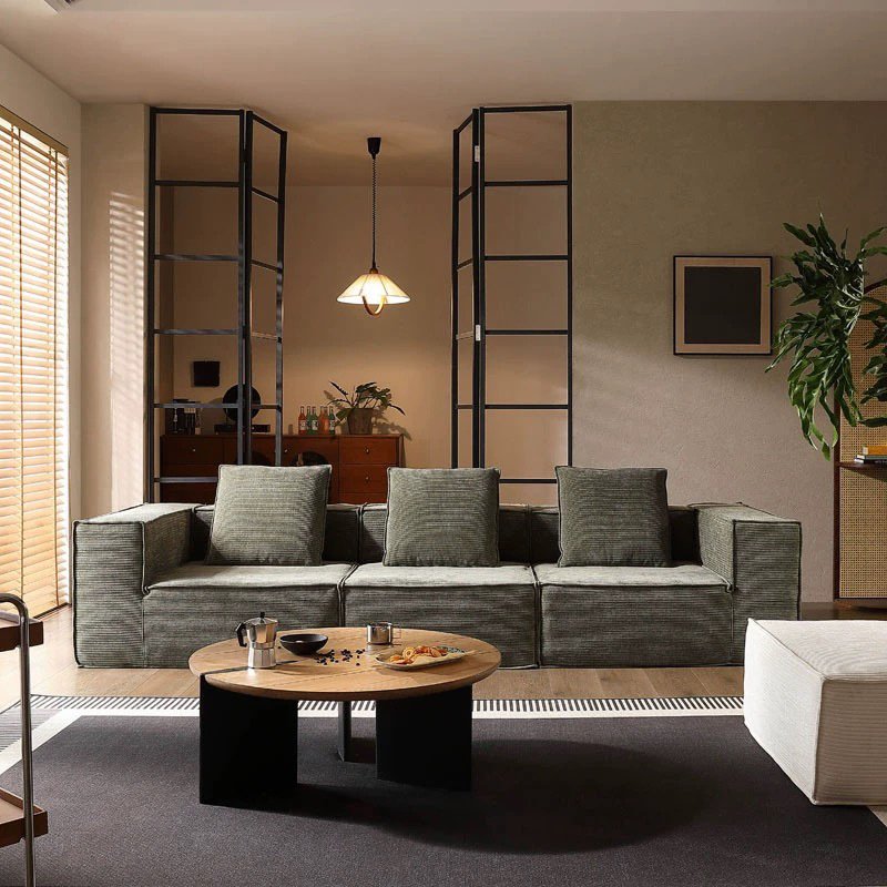 NOVA Corduroy Fabric Sectional Living Room Sofas In Box Compressed Packing Couch Sets Modular Lounge Sofa Modern Home Furniture