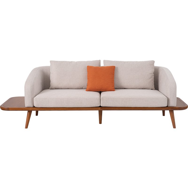 wholesale custom fabrics solid wood tv lounge two seater sofa soft nordic living room sofas SF-S143(D)