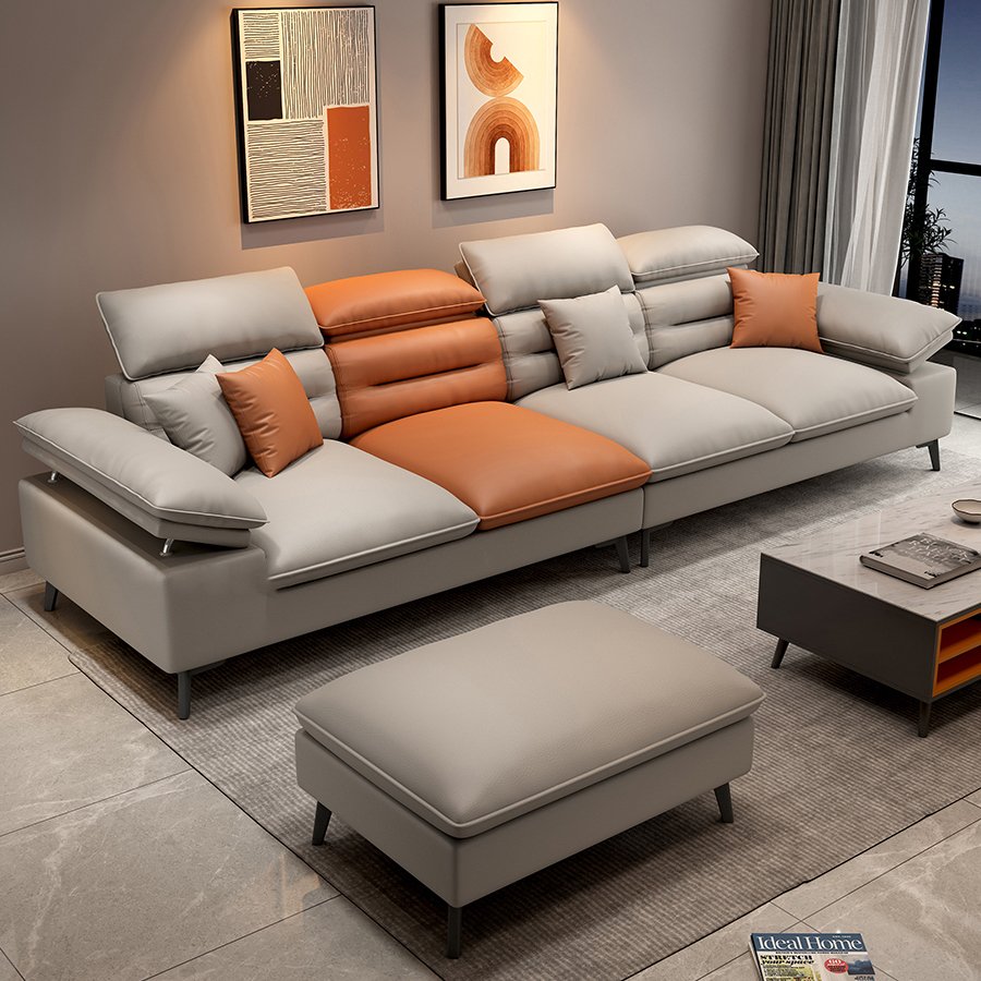 Disposable Tech Fabric Sofa Light Luxury Removable Washable Sofa Nordic Modern Fabric Sofa for Living Room Furniture