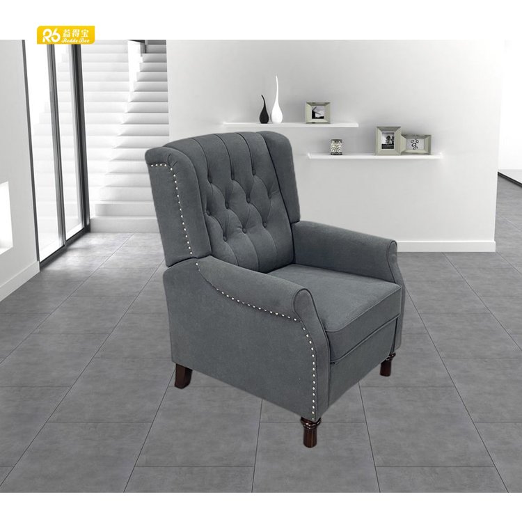 Redde Boo modern black velvet single chair for living room reclining facial chair Ships from USA 9318