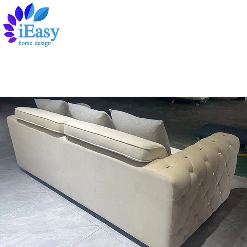 iEasy furniture best price 100% pure leather stainless steel frame luxury sofa sets 3 piece living room sofa 3 piece sofa set