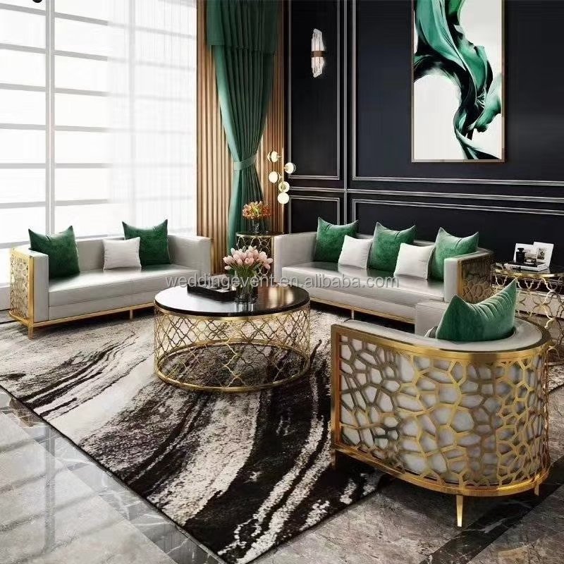 stainless steel elegant sofa modern design modern single seater sofa chair armchair set modern home furniture living room sofas