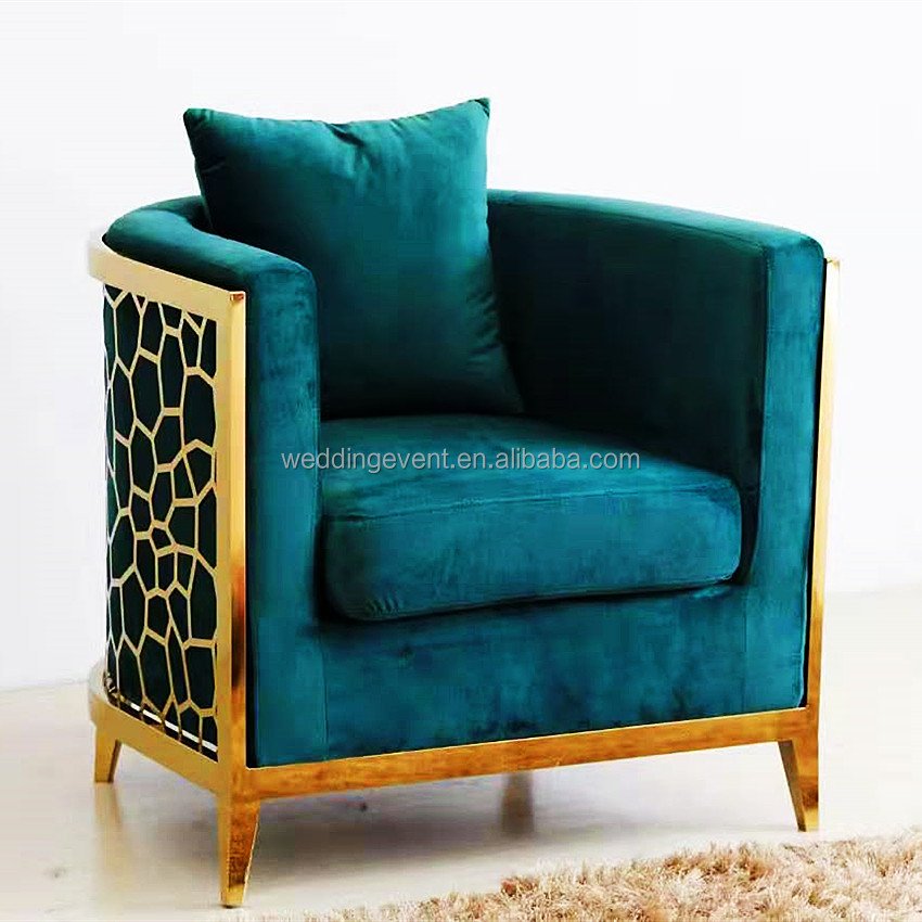 stainless steel elegant sofa modern design modern single seater sofa chair armchair set modern home furniture living room sofas