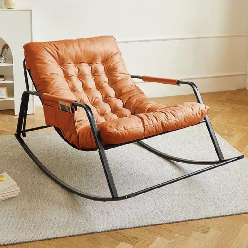 Luxury Sofas Rocking Leather Microfiber Fabric Nordic Lounge Chair Modern Home Couch Sectional Living Room Sofas Set Furniture