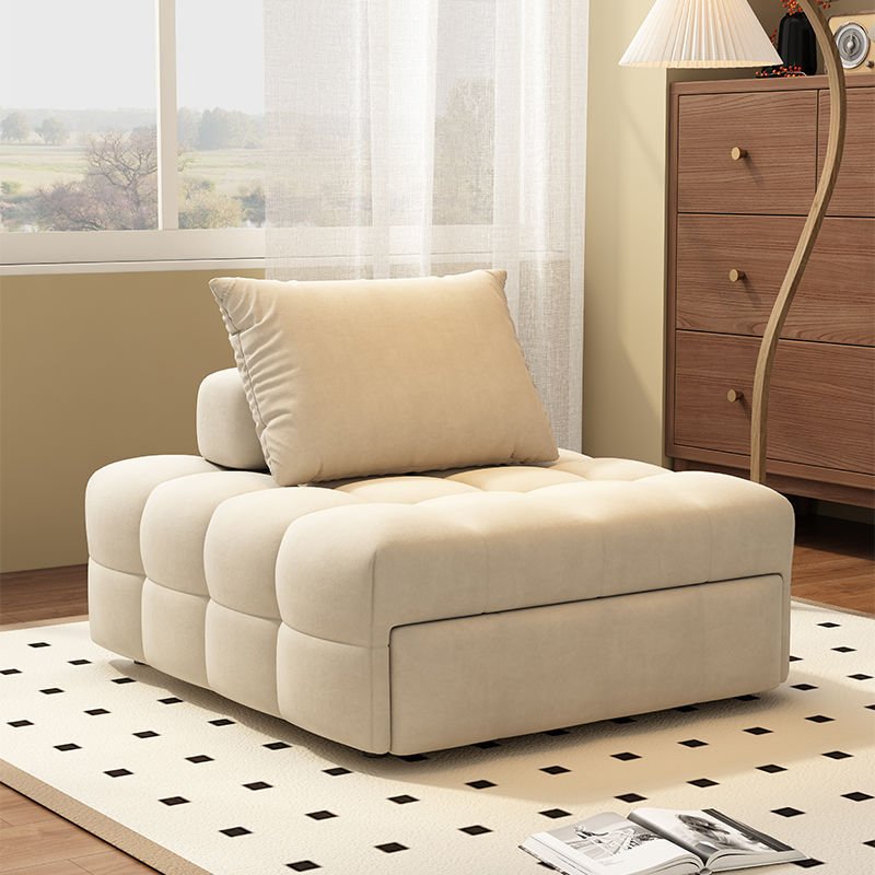 Modern living room square sofa small apartment living room dual-purpose single sofa bed lounge chair balcony lazy sofa
