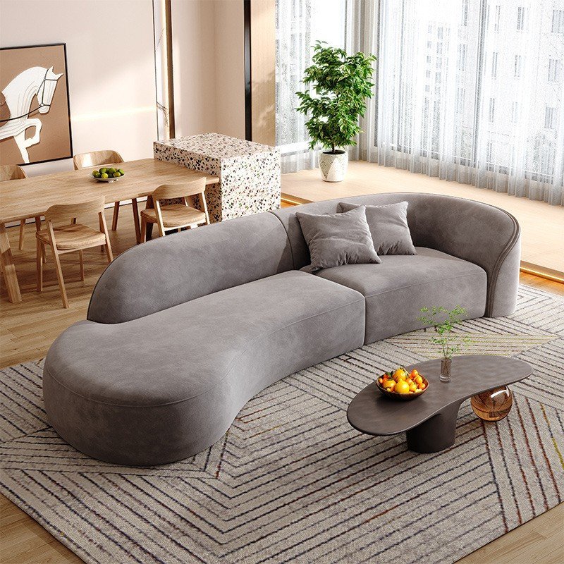 Hot sale modern white couch living room sofas curved sofa 3 seater velvet fabric sofa
